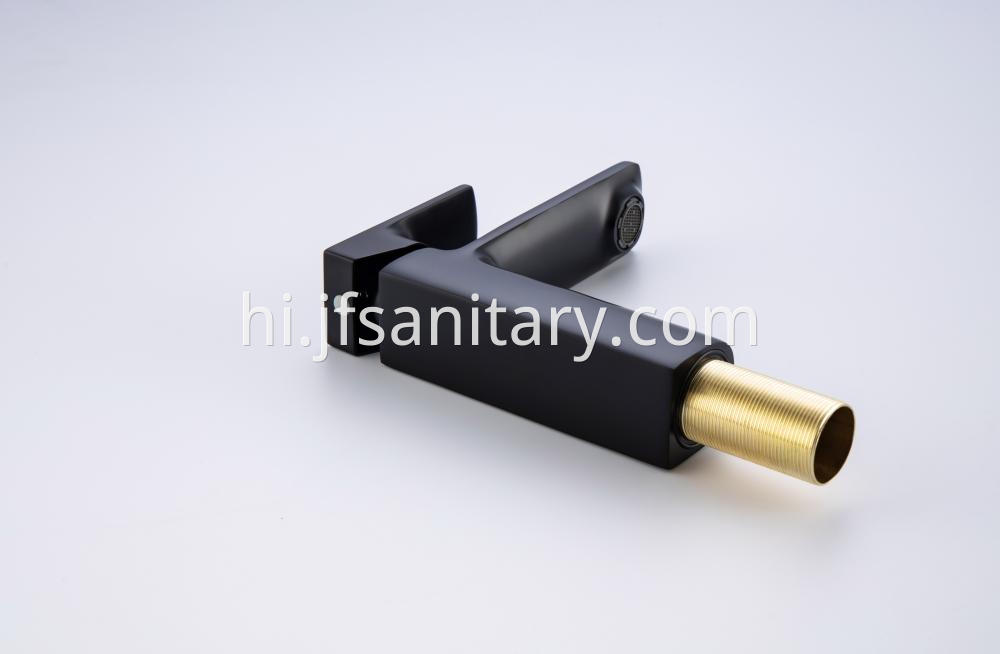 Brass Bathroom Faucet With Black Colour